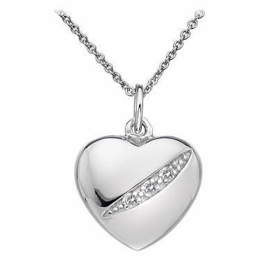 Hot Diamonds Shooting Stars Sterling Silver Heart Necklace