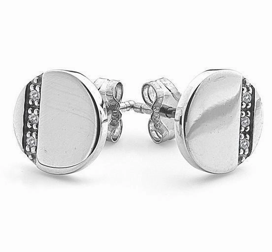 Hot Diamonds Silhouette Sterling Silver Circle Earrings