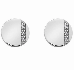 Hot Diamonds Silhouette Sterling Silver Circle Earrings