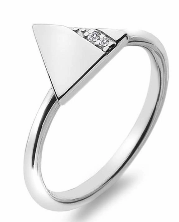 Hot Diamonds Silhouette Sterling Silver Triangle Ring D