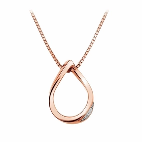 Hot Diamonds Simply Sparkle Rose Gold Plated Necklace