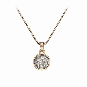 Hot Diamonds Stargazer Rose Gold Plated Circle Necklace