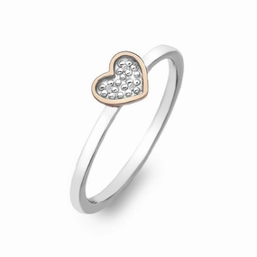 Hot Diamonds Stargazer Rose Gold Plated Heart Ring D