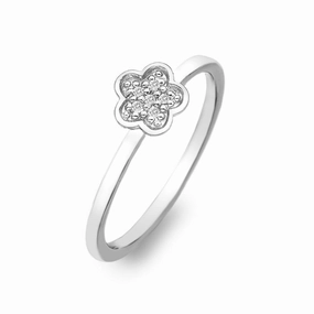 Hot Diamonds Stargazer Sterling Silver Flower Ring D