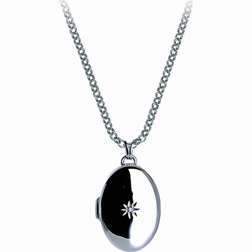 Hot Diamonds Sterling Silver Oval Locket D