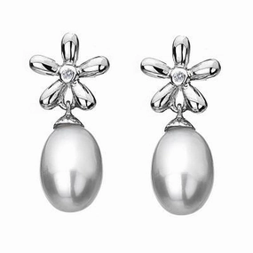 Hot Diamonds Sterling Silver Pearl Flower Earrings