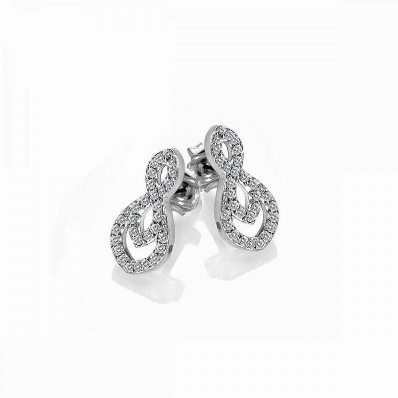 Hot Diamonds Sterling Silver White Topaz Harmony Earrings D