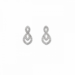 Hot Diamonds Sterling Silver White Topaz Harmony Earrings D