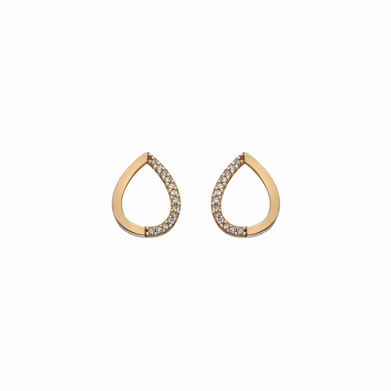 Hot Diamonds Teardrop 9ct Yellow Gold Earrings