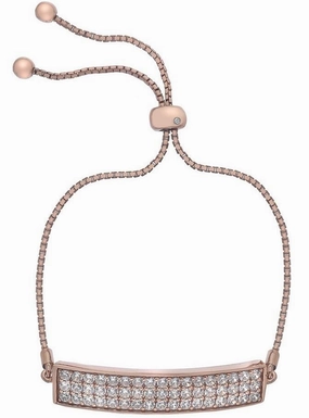 Hot Diamonds Trend Sterling Silver Rose Gold Clear Zirconia Bracelet