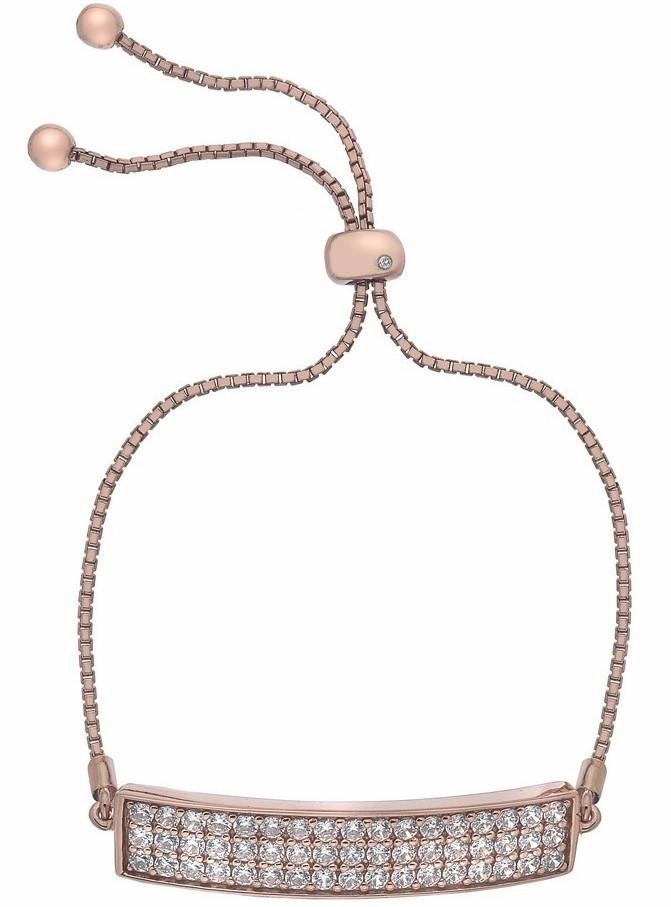 Hot Diamonds Trend Sterling Silver Rose Gold Clear Zirconia Bracelet
