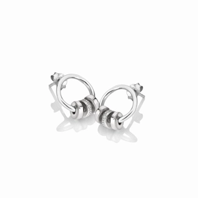 Hot Diamonds Trio Barrel Sterling Silver Drop Earrings D