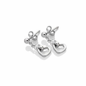 Hot Diamonds Trio Heart Sterling Silver Drop Earrings D