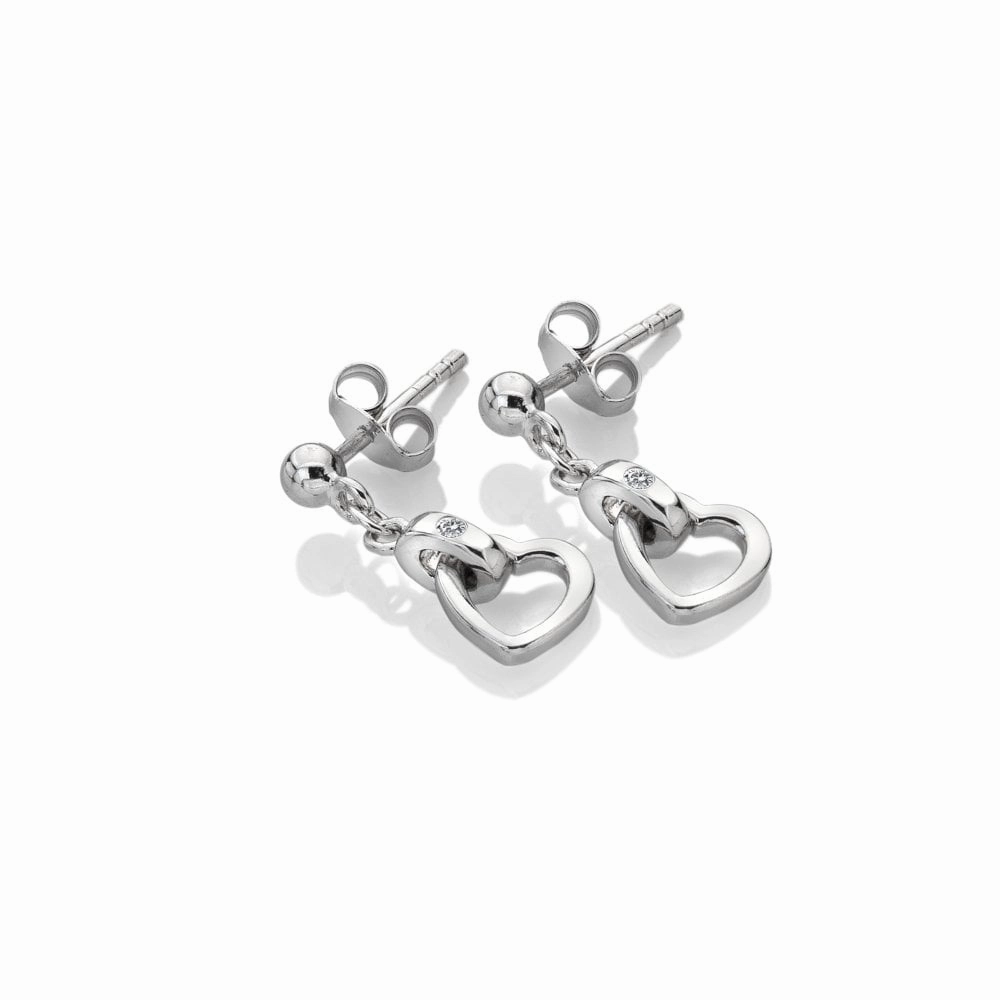 Hot Diamonds Trio Heart Sterling Silver Drop Earrings D