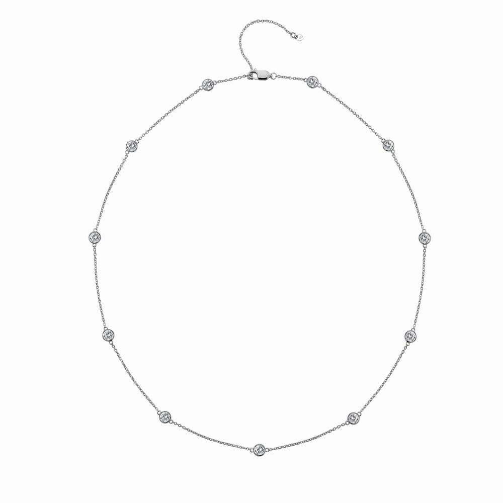 Hot Diamonds White Topaz Intermittent Necklace