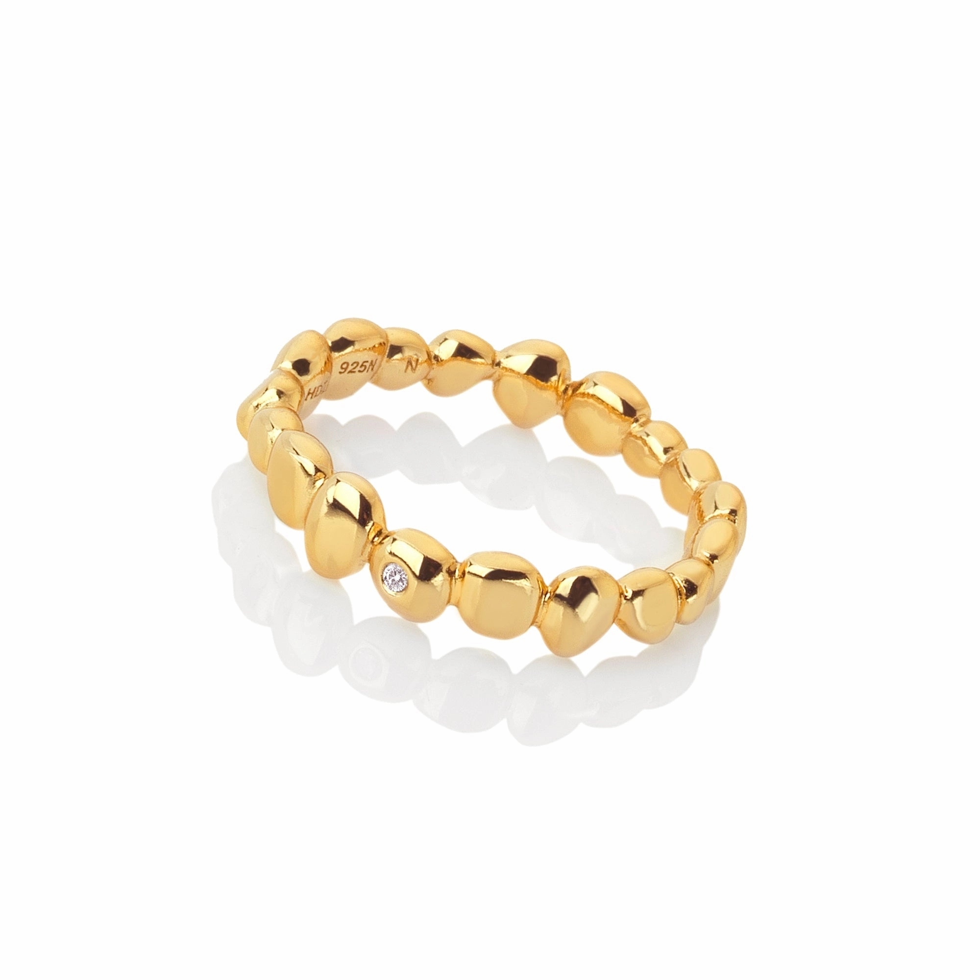 Hot Diamonds x Jac Jossa Beach Gold Plated Sterling Silver Ring D
