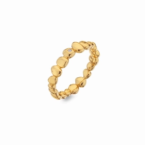 Hot Diamonds x Jac Jossa Beach Gold Plated Sterling Silver Ring D