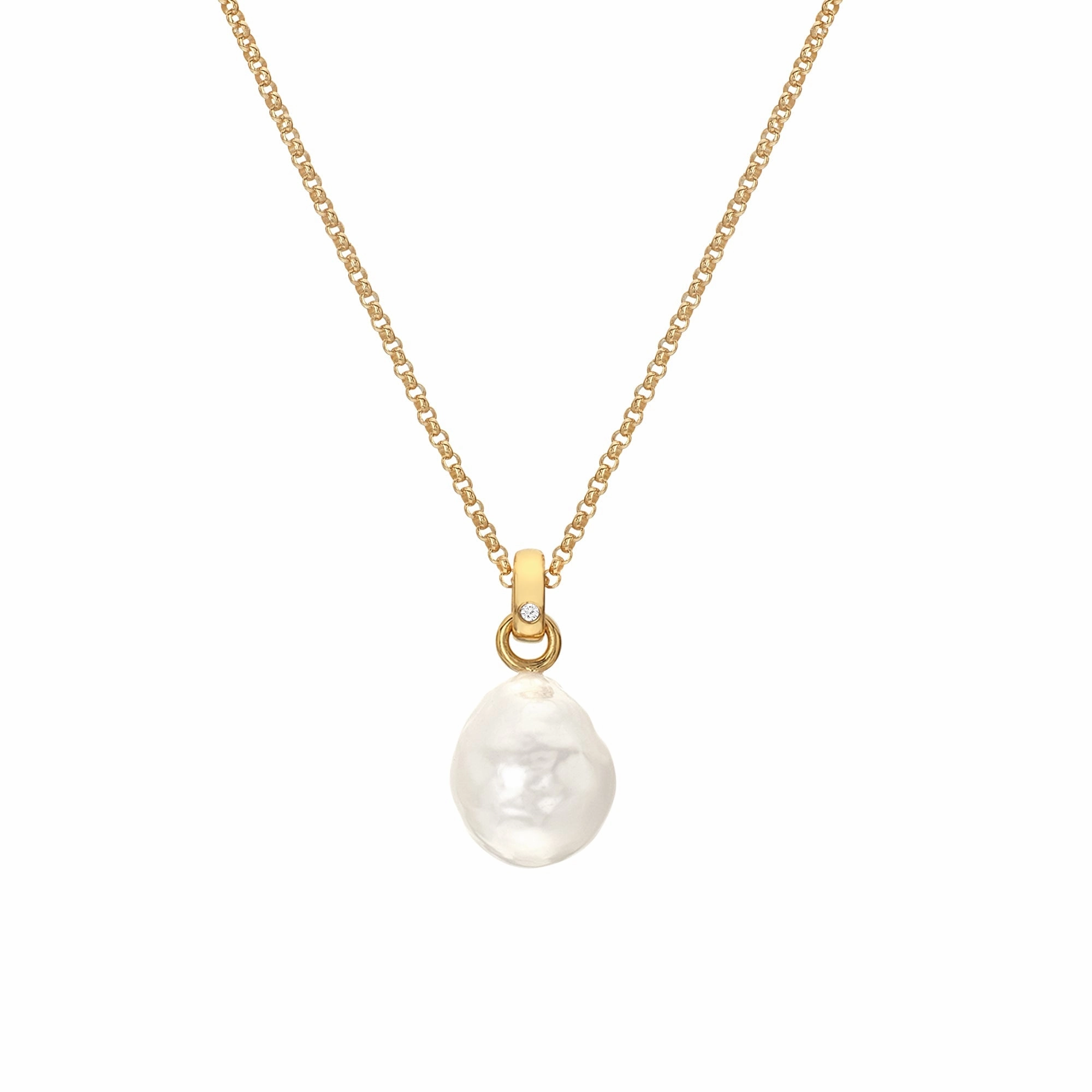 Hot Diamonds x Jac Jossa Calm Gold Plated Sterling Silver Pearl Pendant
