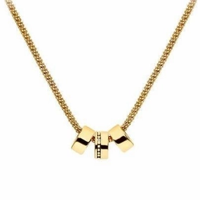 Hot Diamonds Yellow Gold Plated Sterling Silver Trio Necklace D