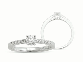 Kissing Diamonds Ring Pave Set Diamond