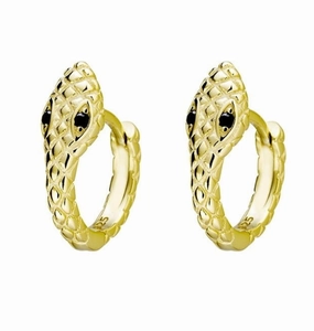 Leaver Back Snake Earrings - 2 colours