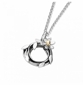 Linda Macdonald Entwined Sterling Silver 9ct Gold Necklace Necklace