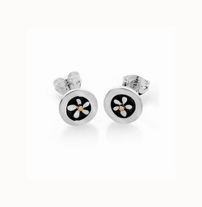 Linda Macdonald Meadow Sterling Silver 9ct Gold Stud Earrings