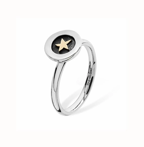 Linda Macdonald Twilight Sterling Silver 9ct Gold Ring D