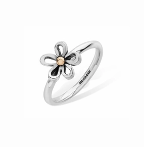 Linda Macdonald Woodlands Sterling Silver 9ct Gold Ring