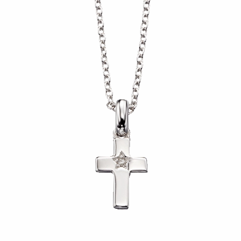 Little Star Grace Sterling Silver Diamond Necklace