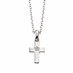Little Star Grace Sterling Silver Diamond Necklace
