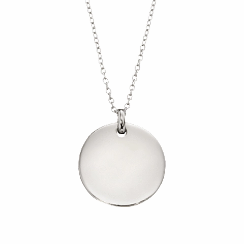 Little Star Sterling Silver Disc Milla Necklace