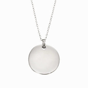 Little Star Sterling Silver Disc Milla Necklace