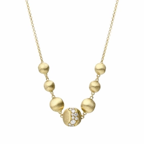 Marco Bicego Africa 18ct Yellow Gold 0.48ct Diamond Necklace D