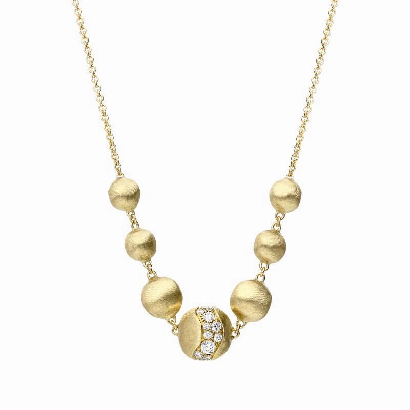 Marco Bicego Africa 18ct Yellow Gold 0.48ct Diamond Necklace D