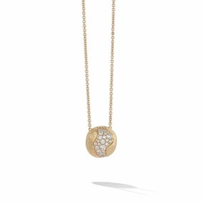 Marco Bicego Africa 18ct Yellow Gold 0.52ct Diamond Necklace D