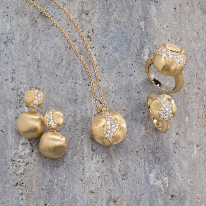 Marco Bicego Africa 18ct Yellow Gold 0.52ct Diamond Necklace D
