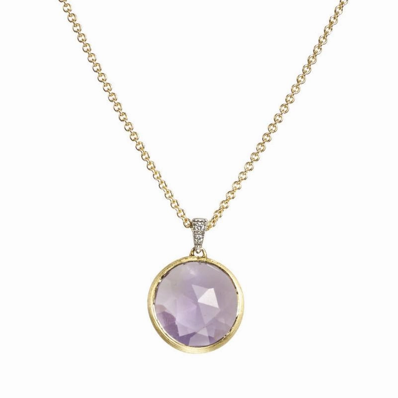 Marco Bicego Delicati 18ct Gold Amethyst Diamond Necklace
