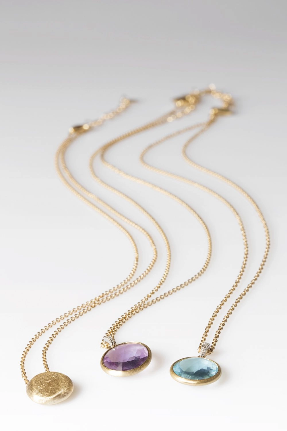 Marco Bicego Delicati 18ct Gold Amethyst Diamond Necklace