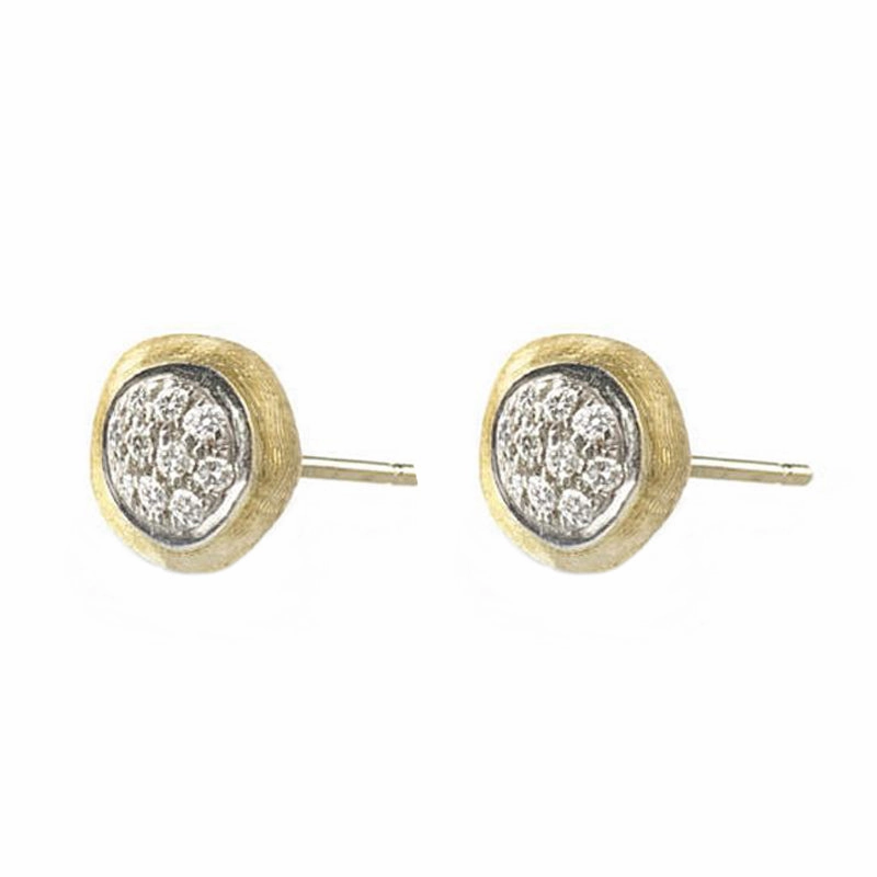Marco Bicego Delicati 18ct Yellow Gold 0.15ct Diamond Pave Stud Earrings