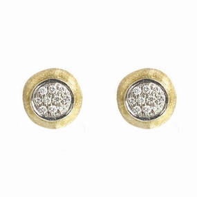 Marco Bicego Delicati 18ct Yellow Gold 0.15ct Diamond Pave Stud Earrings