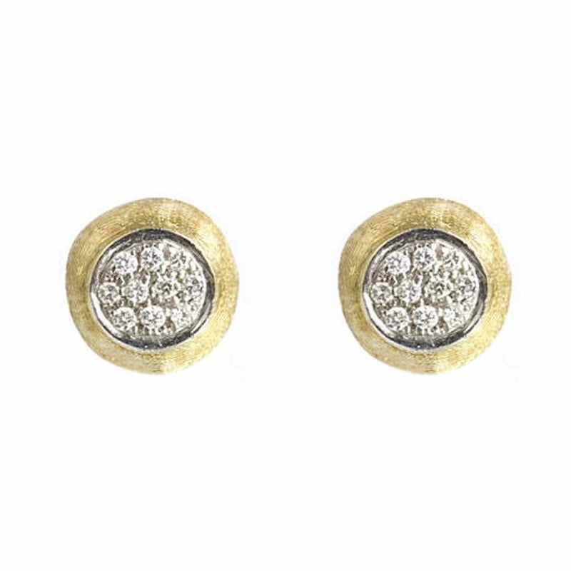 Marco Bicego Delicati 18ct Yellow Gold 0.15ct Diamond Pave Stud Earrings