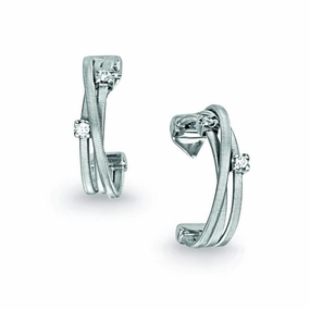 Marco Bicego Goa 18ct White Gold 0.12ct Diamond Earrings