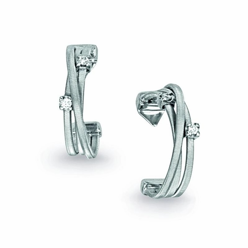 Marco Bicego Goa 18ct White Gold 0.12ct Diamond Earrings