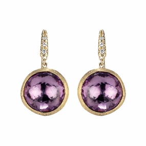 Marco Bicego Jaipur 18ct Yellow Gold Amethyst Diamond Drop Earrings