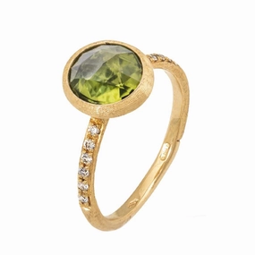 Marco Bicego Jaipur 18ct Yellow Gold Peridot Diamond Ring