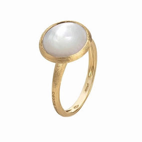 Marco Bicego Jaipur 18ct Yellow Gold White Mother of Pearl Ring D