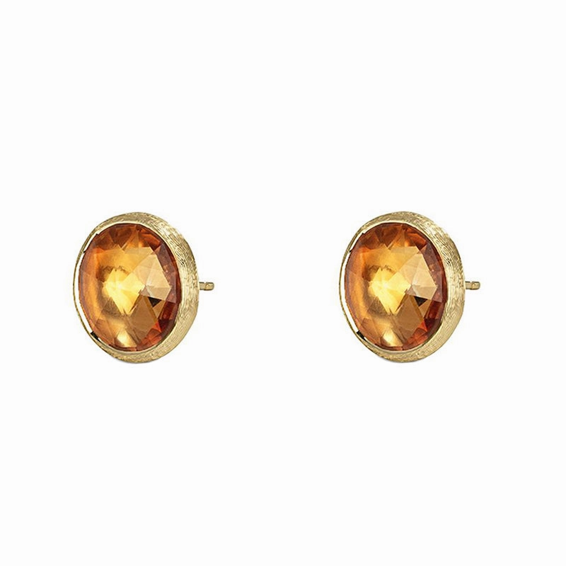 Marco Bicego Jaipur 18ct Yellow Gold Yellow Quartz Stud Earrings