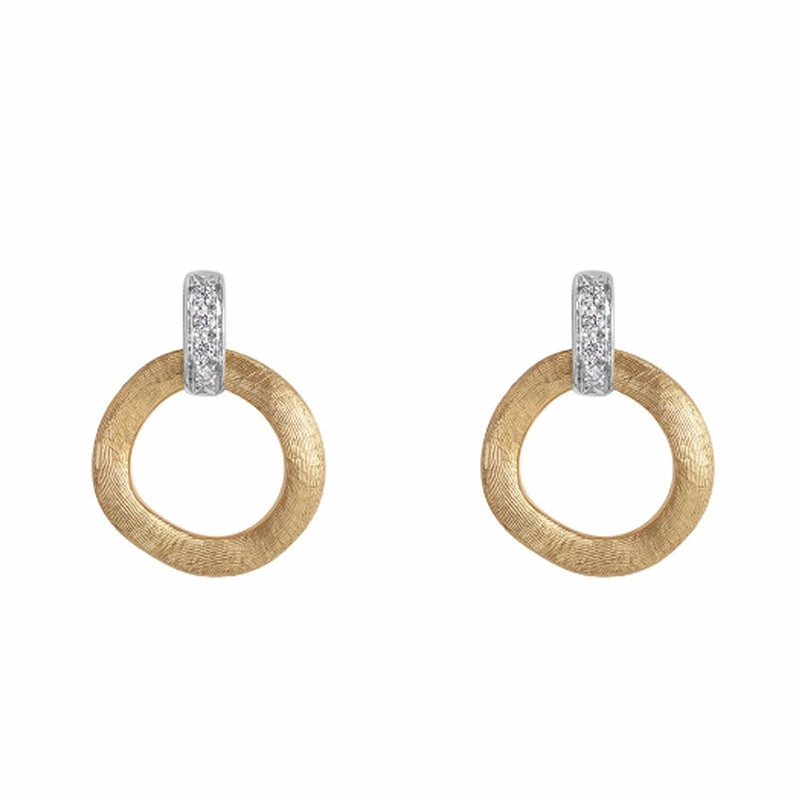 Marco Bicego Jaipur Link 18ct Yellow Gold Diamond Circle Earrings