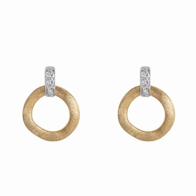 Marco Bicego Jaipur Link 18ct Yellow Gold Diamond Circle Earrings